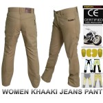 Women Motorbike Cotton Jeans Pants Reinforced with DuPont™ Kevlar® fiber